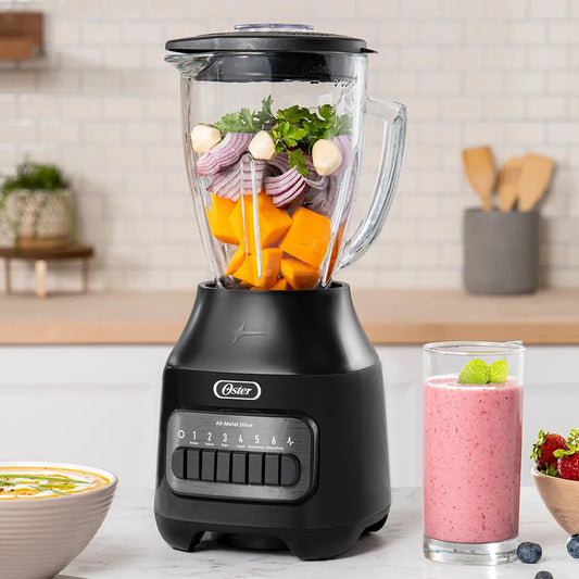 Licuadora Oster con Vaso de Vidrio Refractario