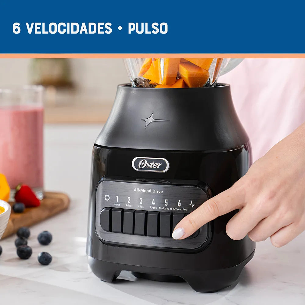 Licuadora Oster con Vaso de Vidrio Refractario