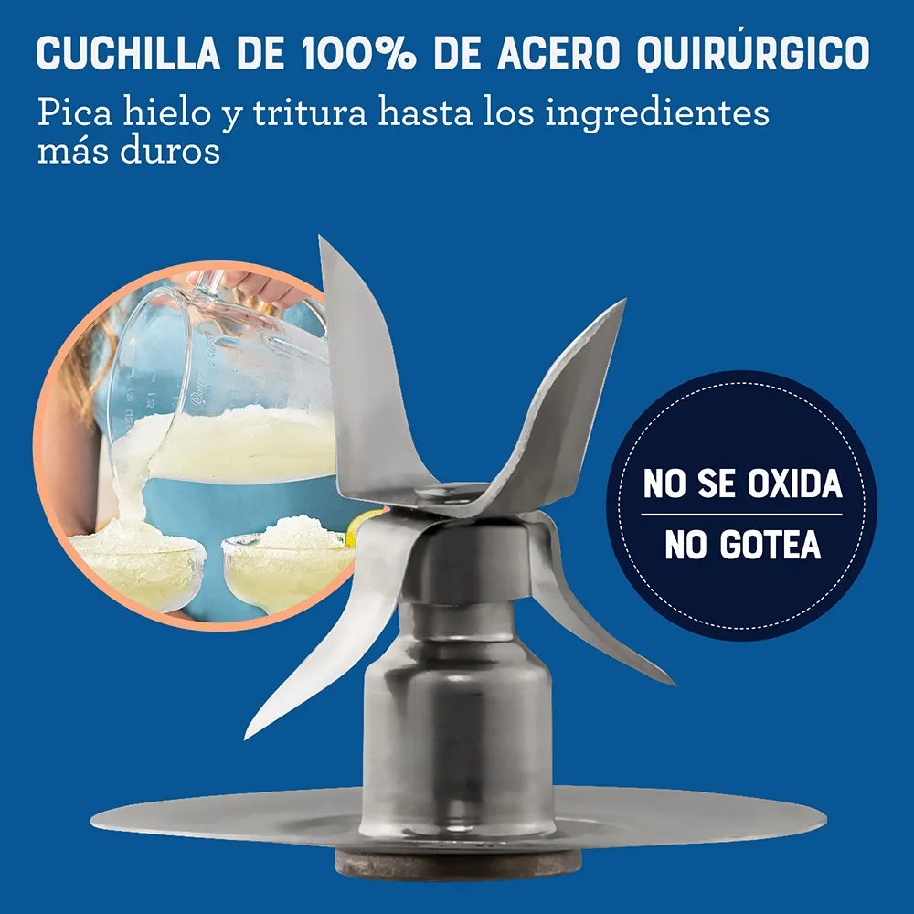 Licuadora Oster con Vaso de Vidrio Refractario