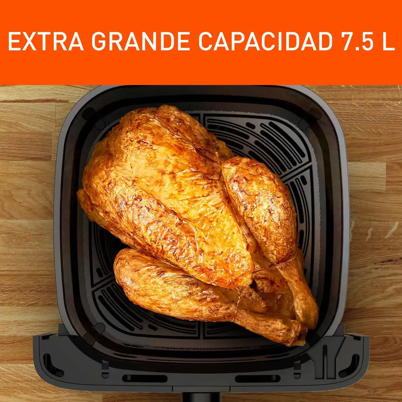 Freidora de aire IMUSA Mega Mecánica 7.5L Negra