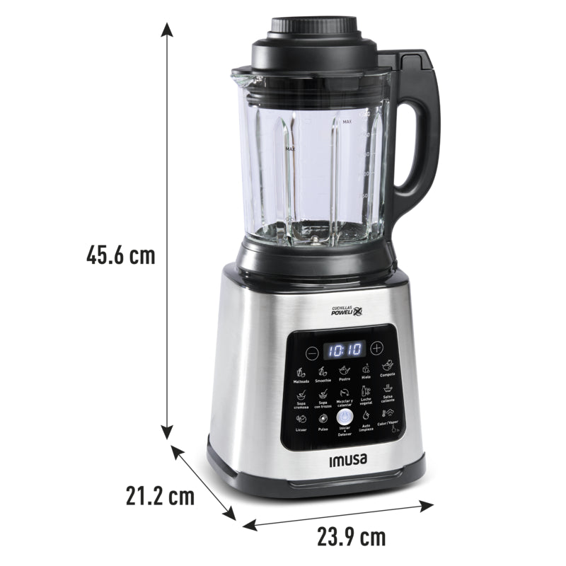 Licuadora IMUSA Ultraforce Cook, 10 programas automáticos y 1400 Watts de potencia
