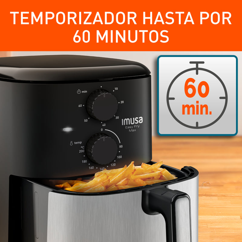 Freidora de aire IMUSA Max 5L mecánica inox