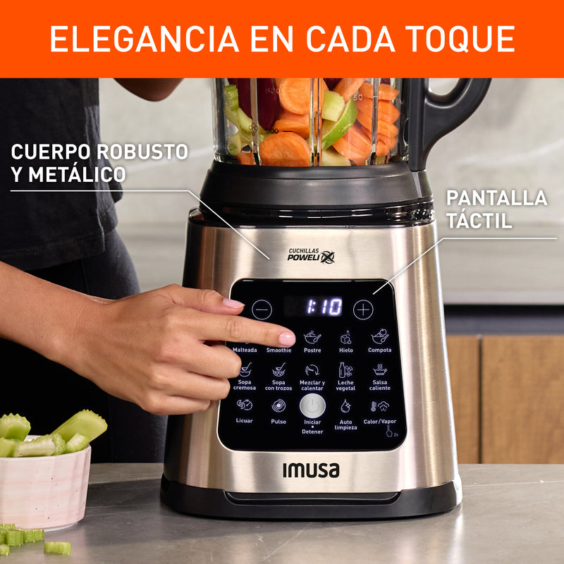 Licuadora IMUSA Ultraforce Cook, 10 programas automáticos y 1400 Watts de potencia