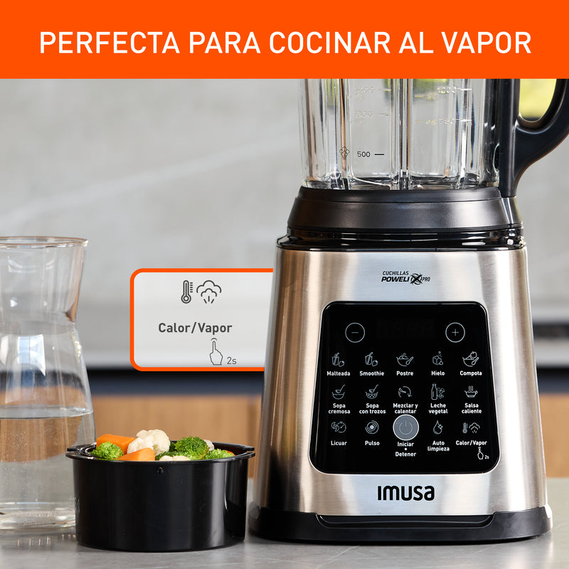 Licuadora IMUSA Ultraforce Cook, 10 programas automáticos y 1400 Watts de potencia