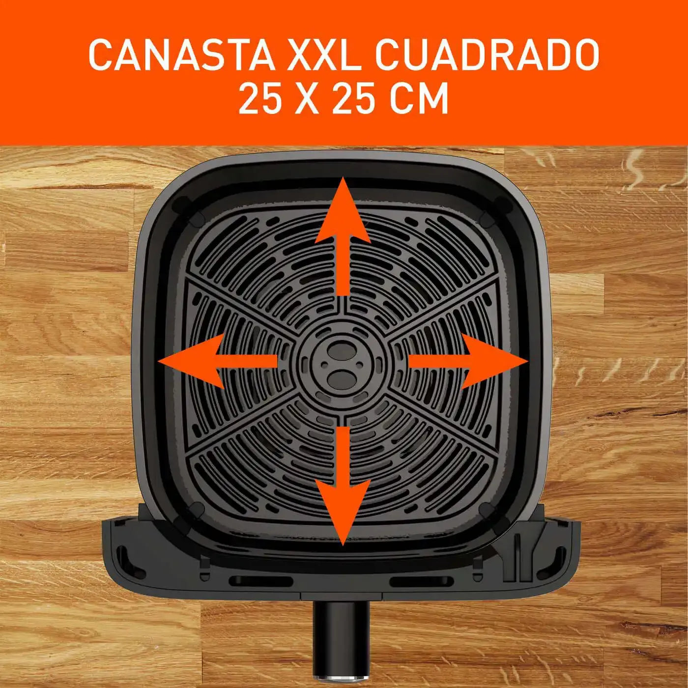 Freidora de aire IMUSA Mega Mecánica 7.5L Negra