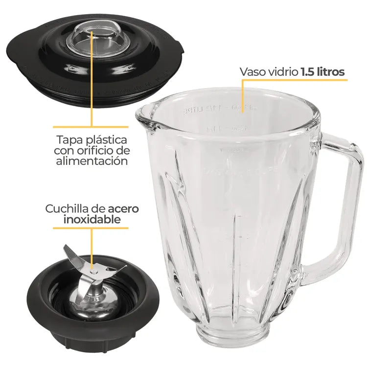 Licuadora KALLEY K-B15MAV acero inoxidable