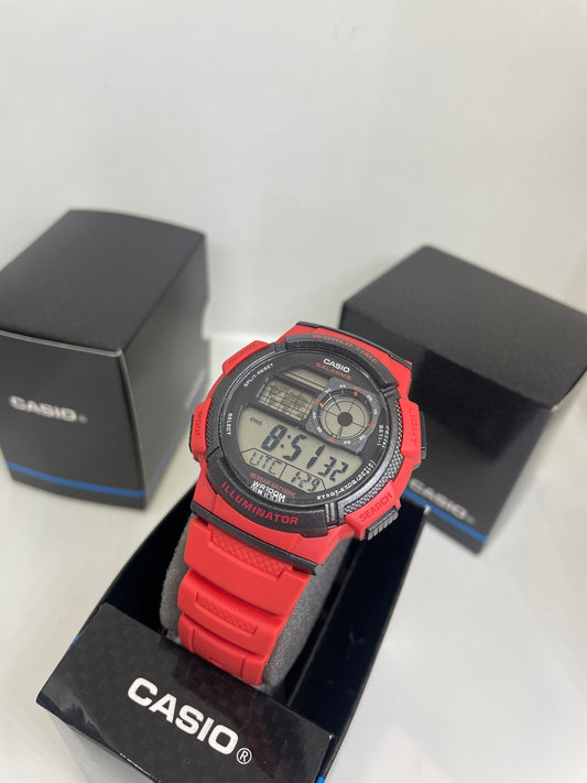 RELOJ CASIO AE-1000W ROJO