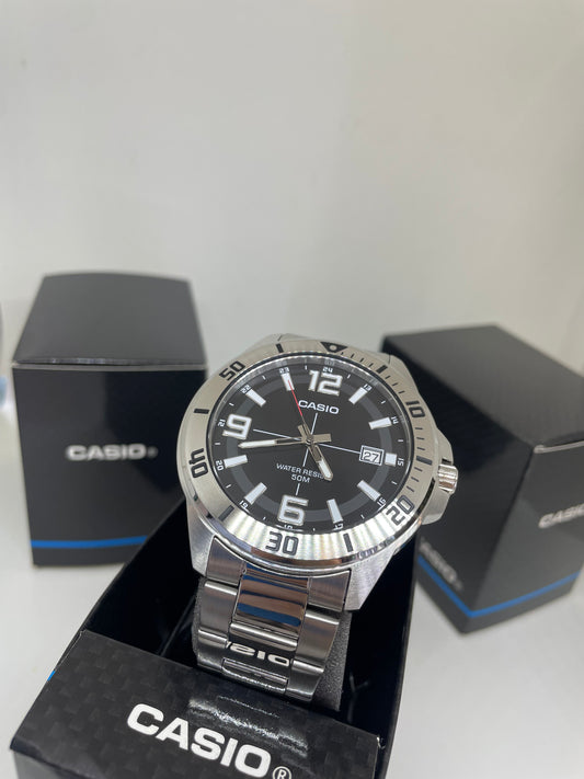 RELOJ CASIO MTC100D PLATEADO