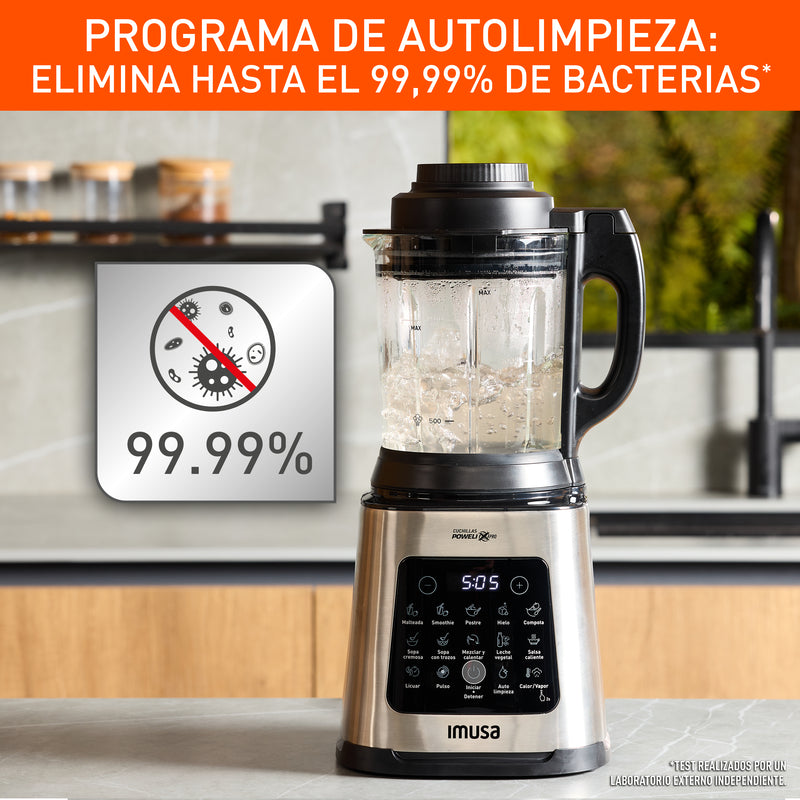 Licuadora IMUSA Ultraforce Cook, 10 programas automáticos y 1400 Watts de potencia